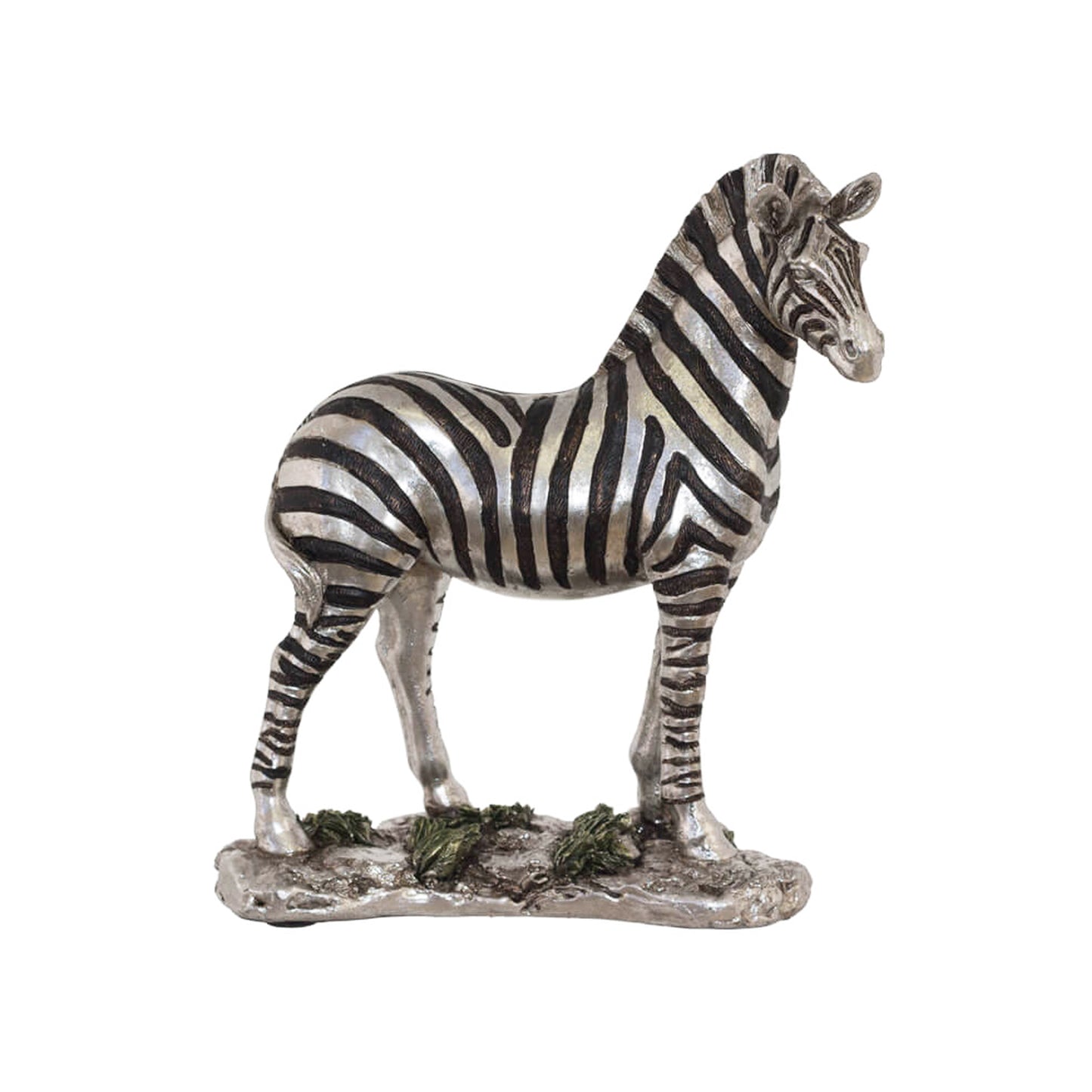 Urban Decor 23cm Standing Zebra Black & Silver