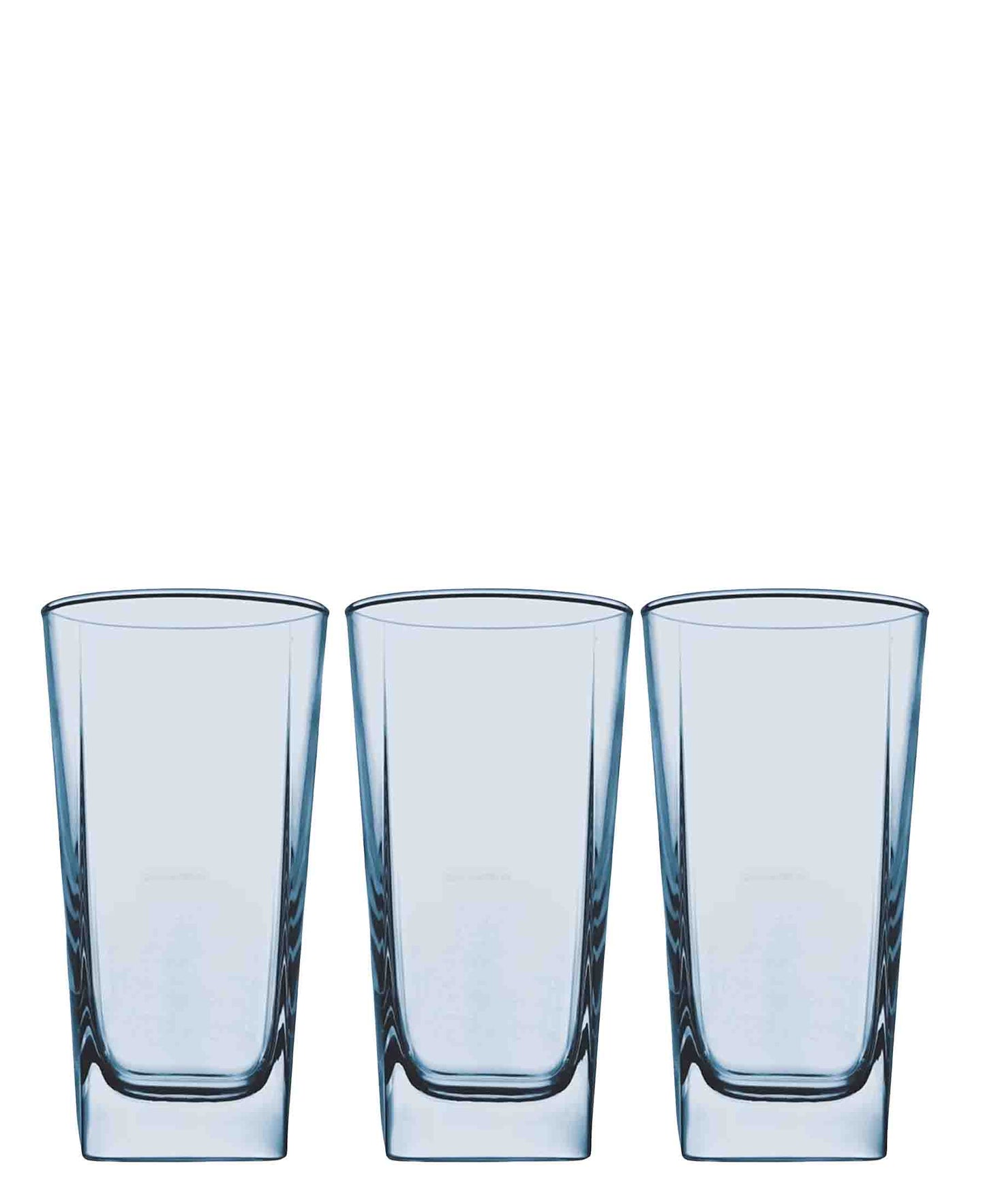 Pasabahce 3 Piece Workshop Carre Tumbler Set - Blue