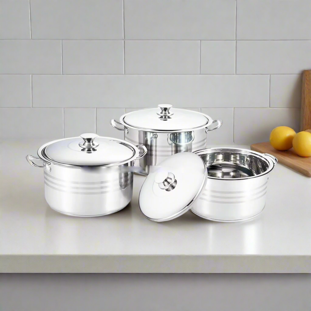 Rolux 6 Piece Pot Set Silver