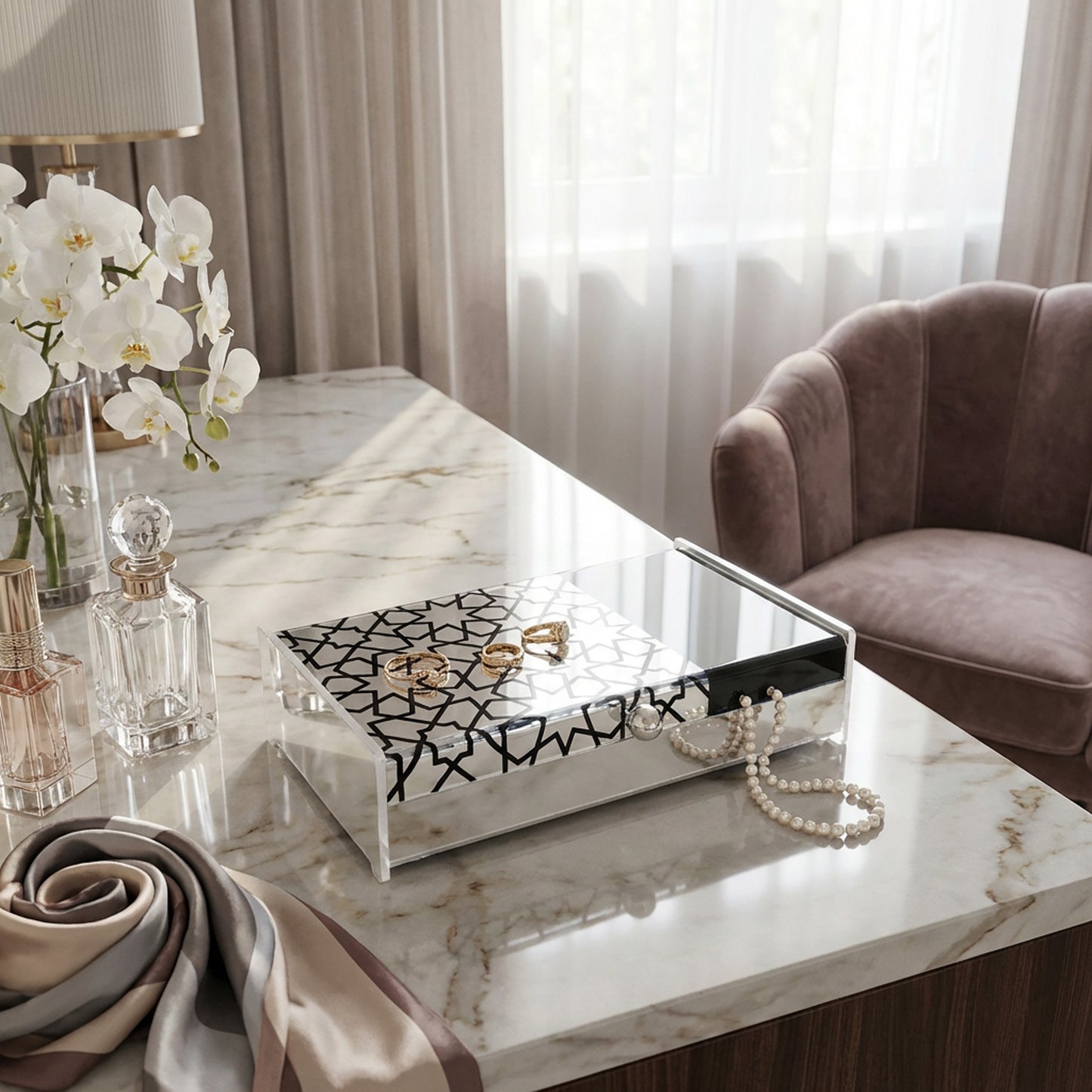 Rectangular Acrylic Box Black