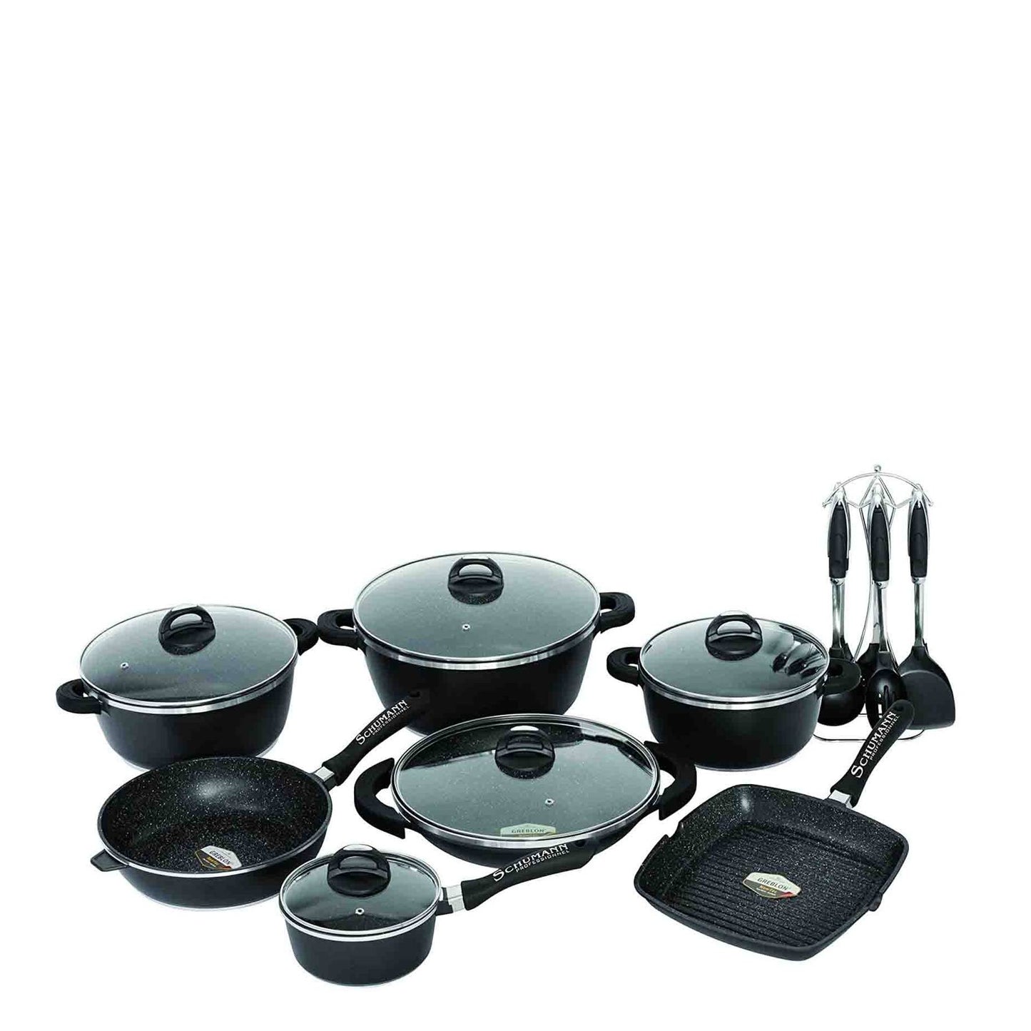 Schumann Professionnel 27 Piece Pot Set - Black
