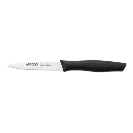 Arcos 10cm Serrated Paring Knife Black