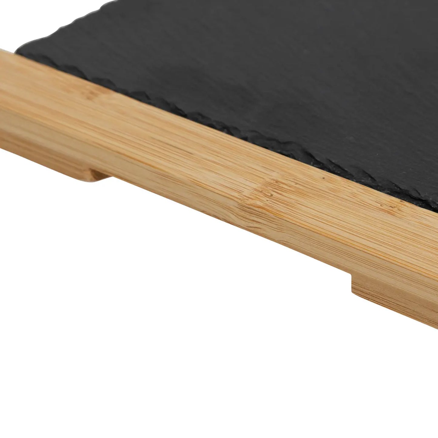Secret de Gourmet 20 x 35cm Bamboo Slate Plate Black