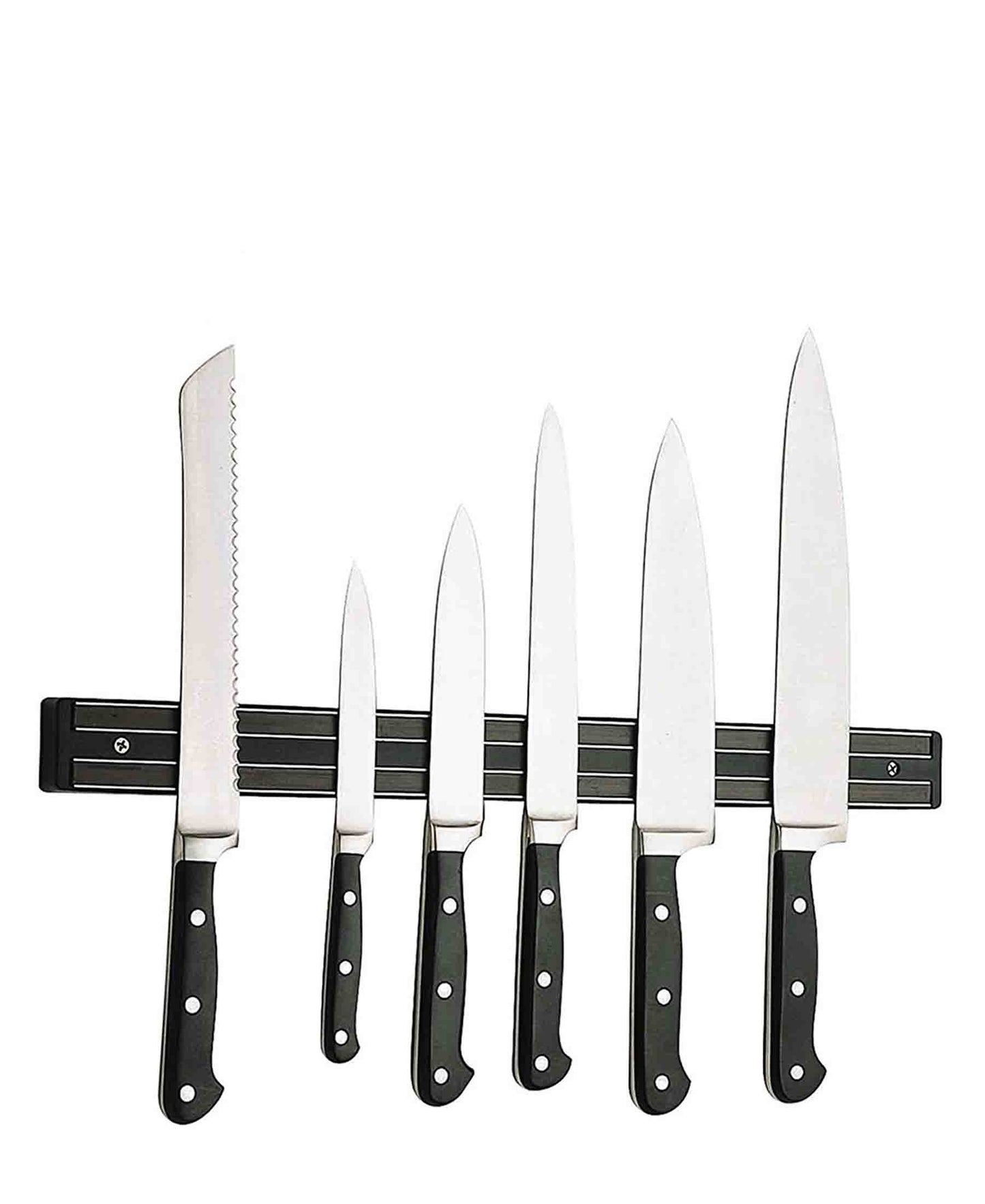 Steel King 48.5 x 3.5cm Magnetic Knife Rack - Black