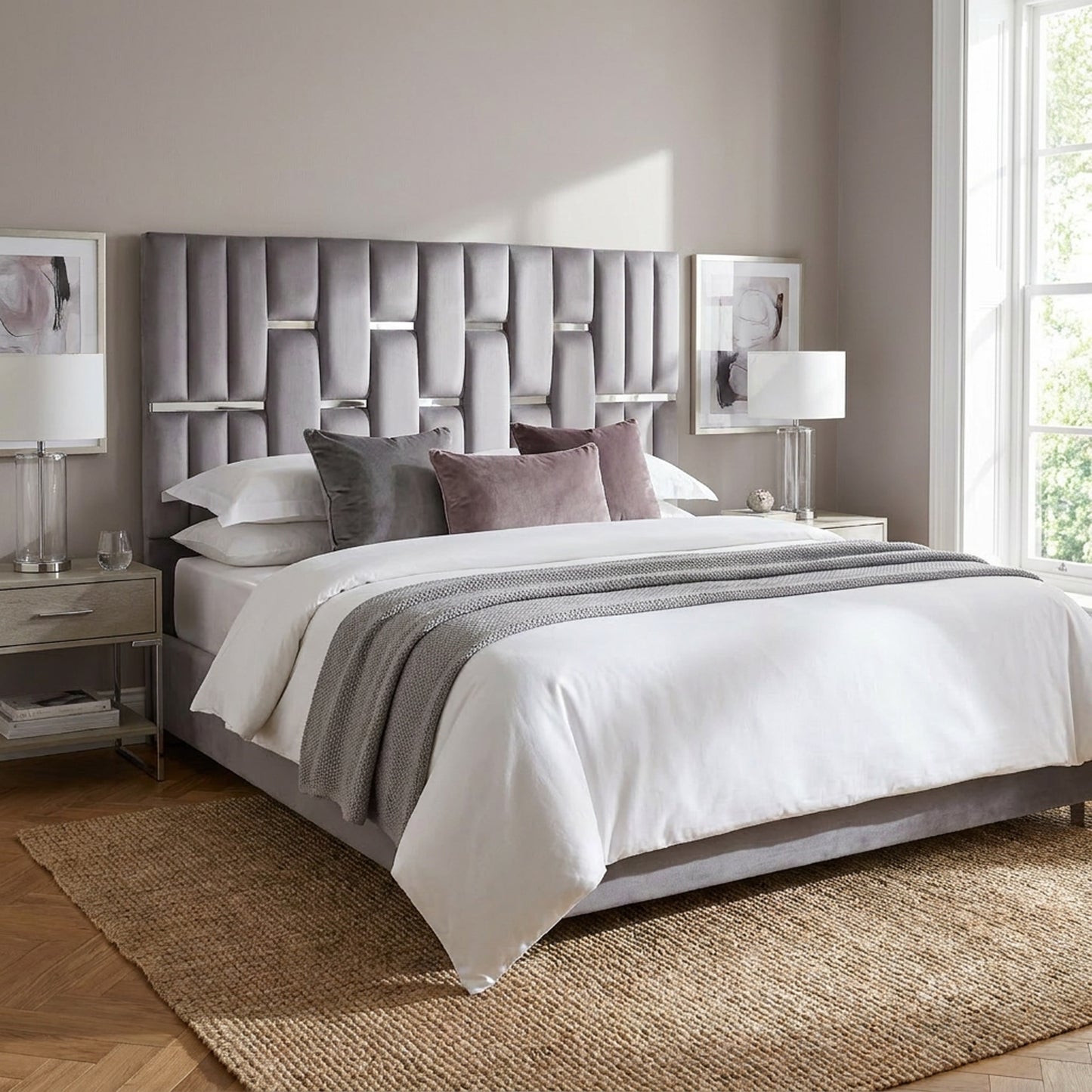 Sultan Headboard King Grey