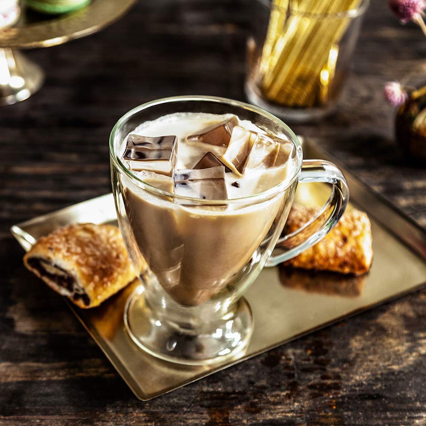 The Barista 300ml Double Wall Glass Mug Clear