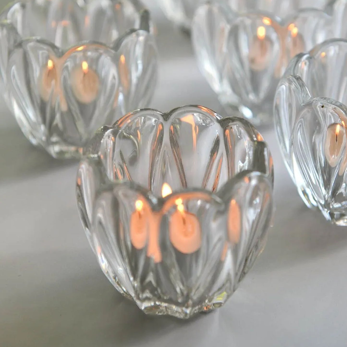Urban Decor 6cm Tulip Votive Tealight Holder Clear