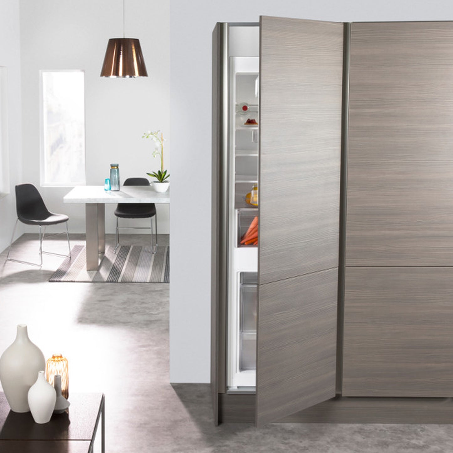 Whirlpool 275L Built-In Combi Fridge Stainless Steel