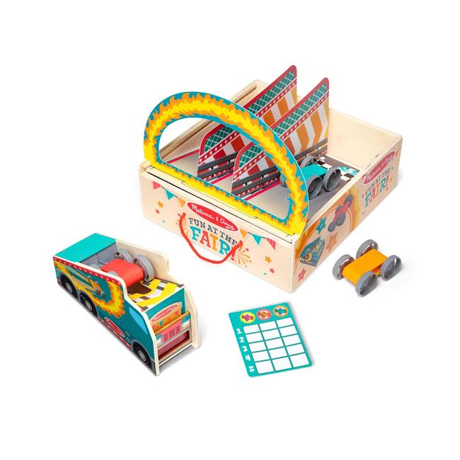 Melissa & Doug Fun at the Fair Stunt Cars Multicoloured