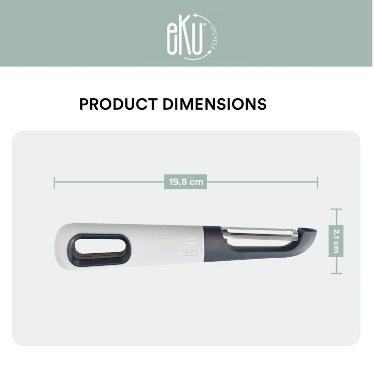 eKu Upcycle Swivel Peeler Black