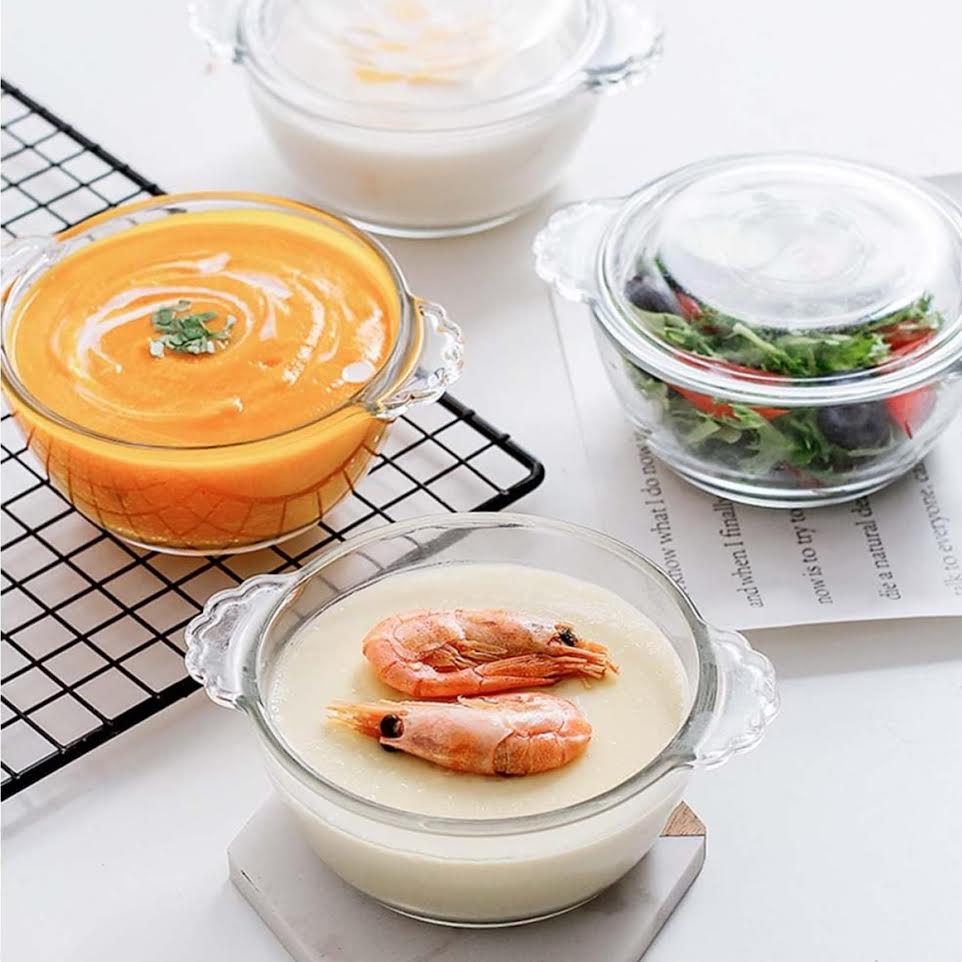 Pasabahce 2 Piece 275ml Basic Round Bowl With Cover Clear