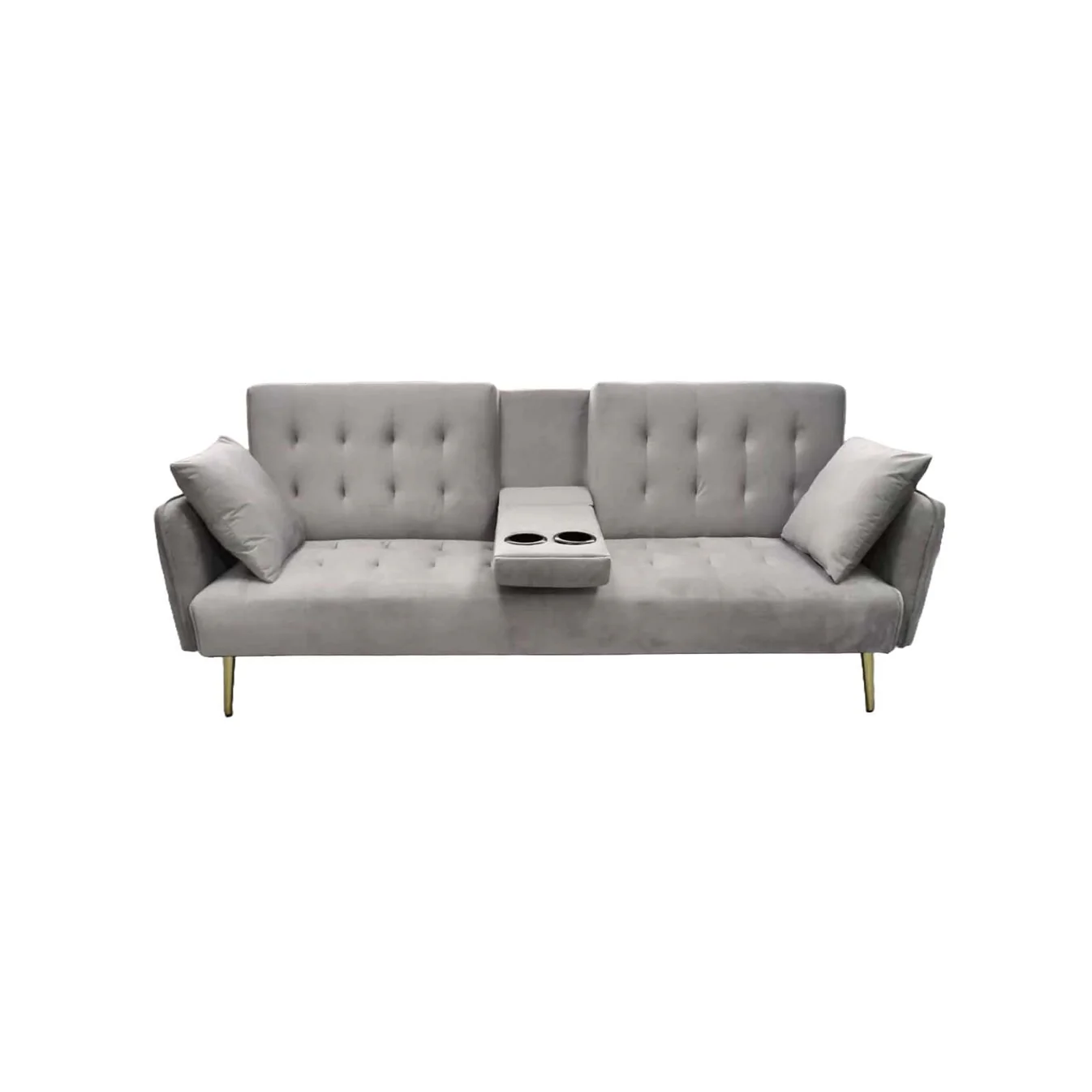 Exotic Designs Sofa Bed with Cupholders Grey