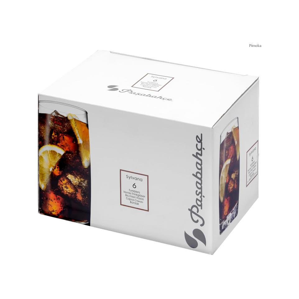 Pasabahce Sylvana 6 Piece 385ml Hiball Tumbler Set Clear