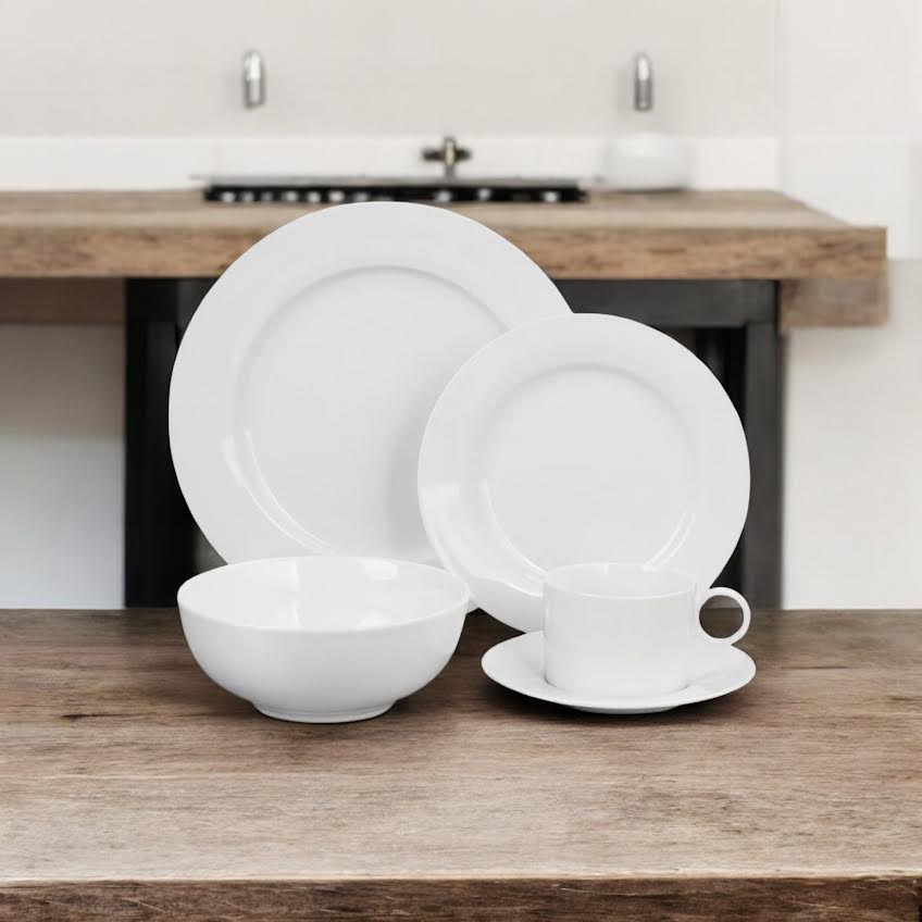 Smeg 20 Piece Porcelain Dinner Set White