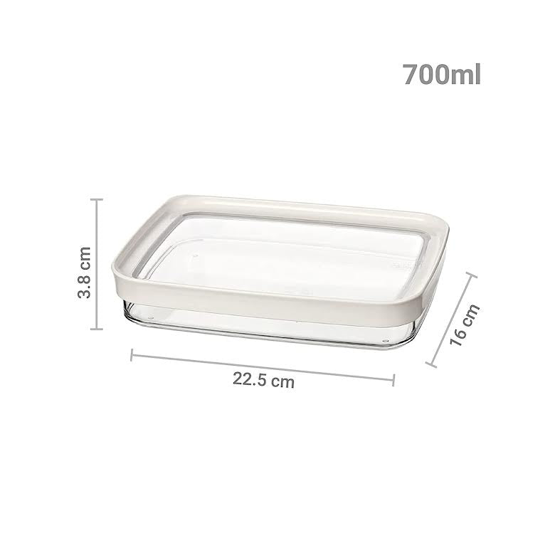 Felli 700ml Loc-Tite Storage Container White
