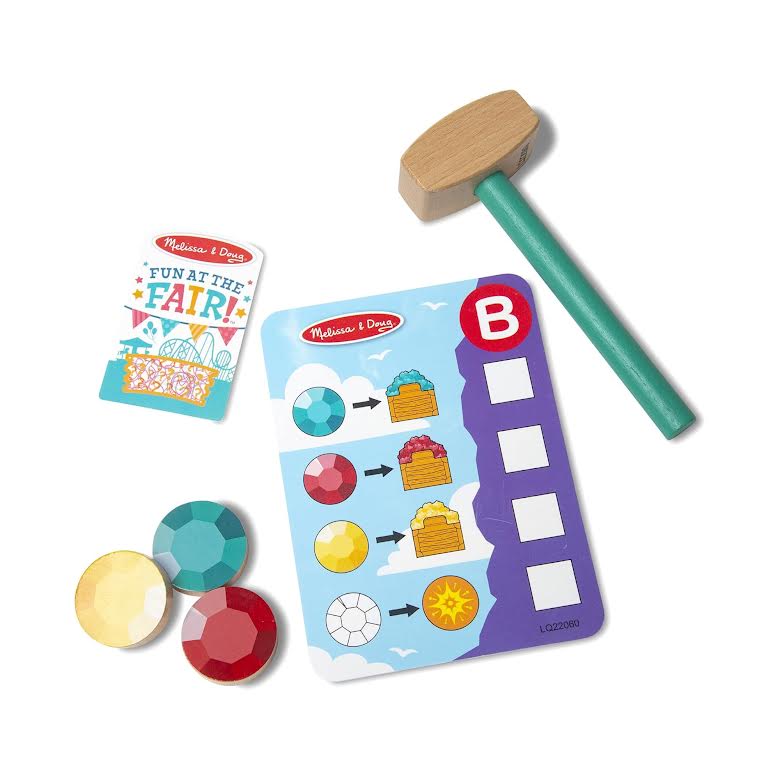 Melissa & Doug Fun at The Fair! Wooden Ring The Bell Game Multicoloured