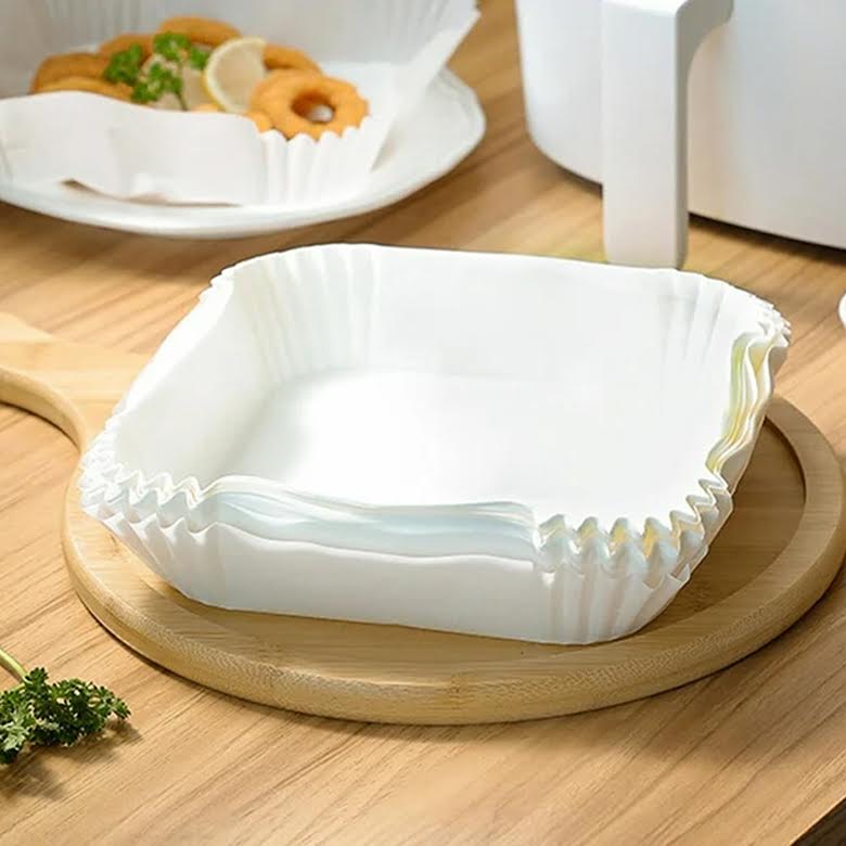 Hillhouse 50 Piece Square Airfryer Liner Set White