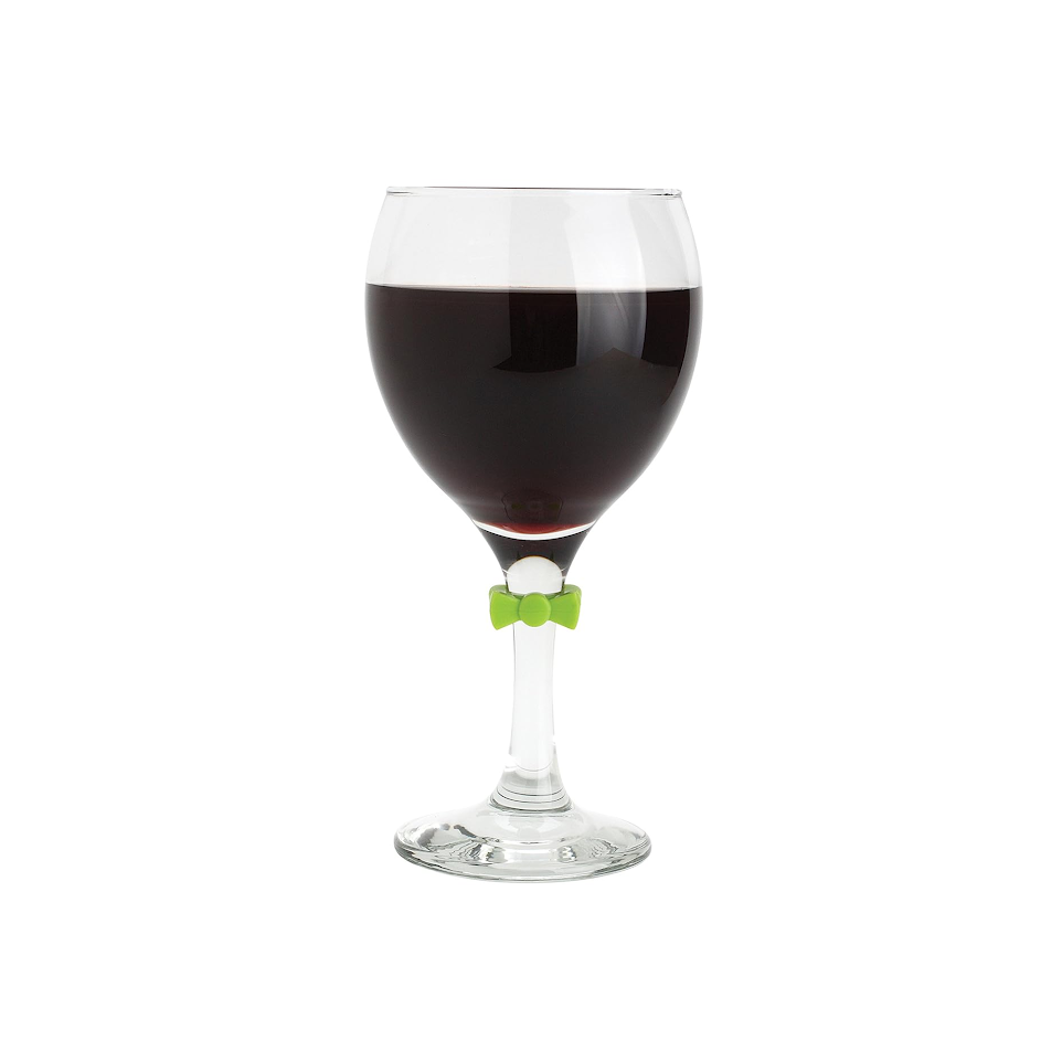 Joie 6 Piece Silicone Bow Tie Wine Charm Set Assorted