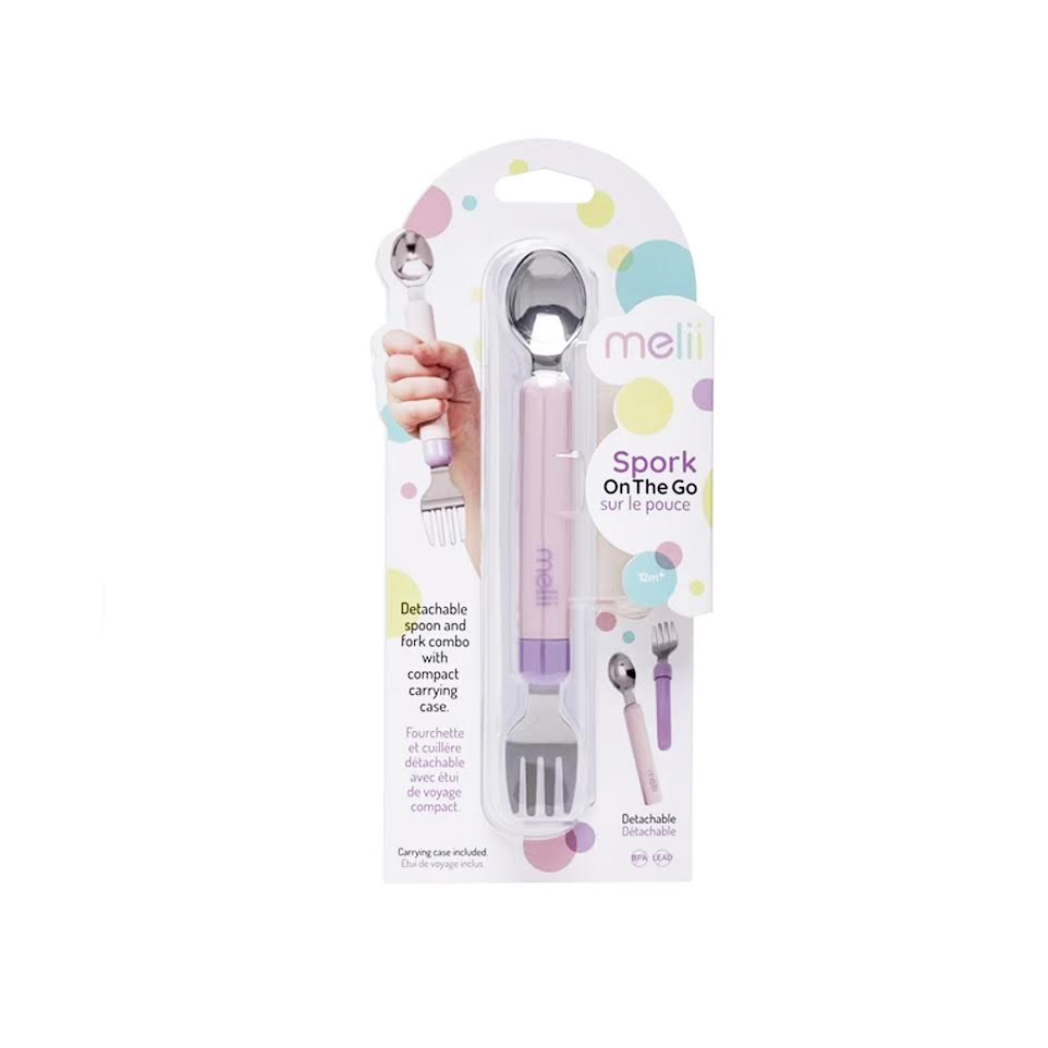 Melii Cutlery On The Go Set Pink & Purple