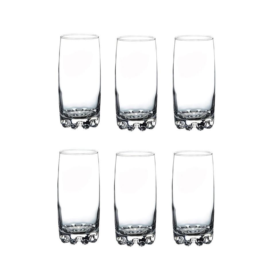 Pasabahce Sylvana 6 Piece 385ml Hiball Tumbler Set Clear