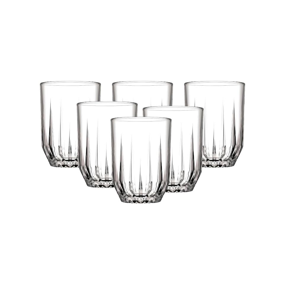 Pasabahce Echo 6 Piece 250ml Water Glass Set Clear