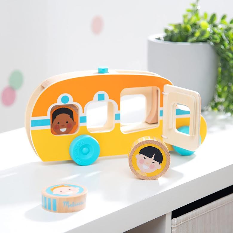 Melissa & Doug Go Tots Roll & Ride Bus Multicoloured