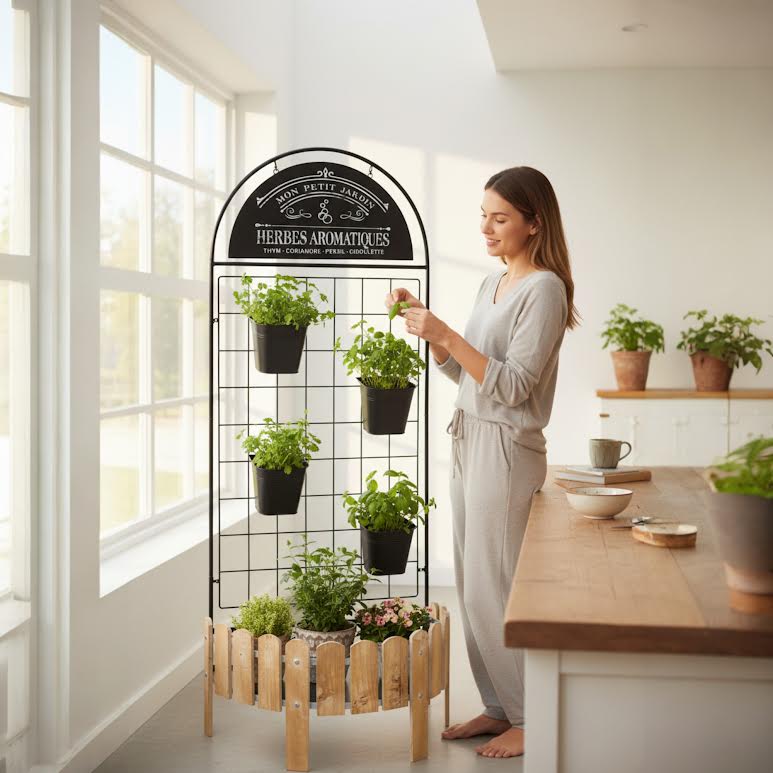 Metal Planter Black