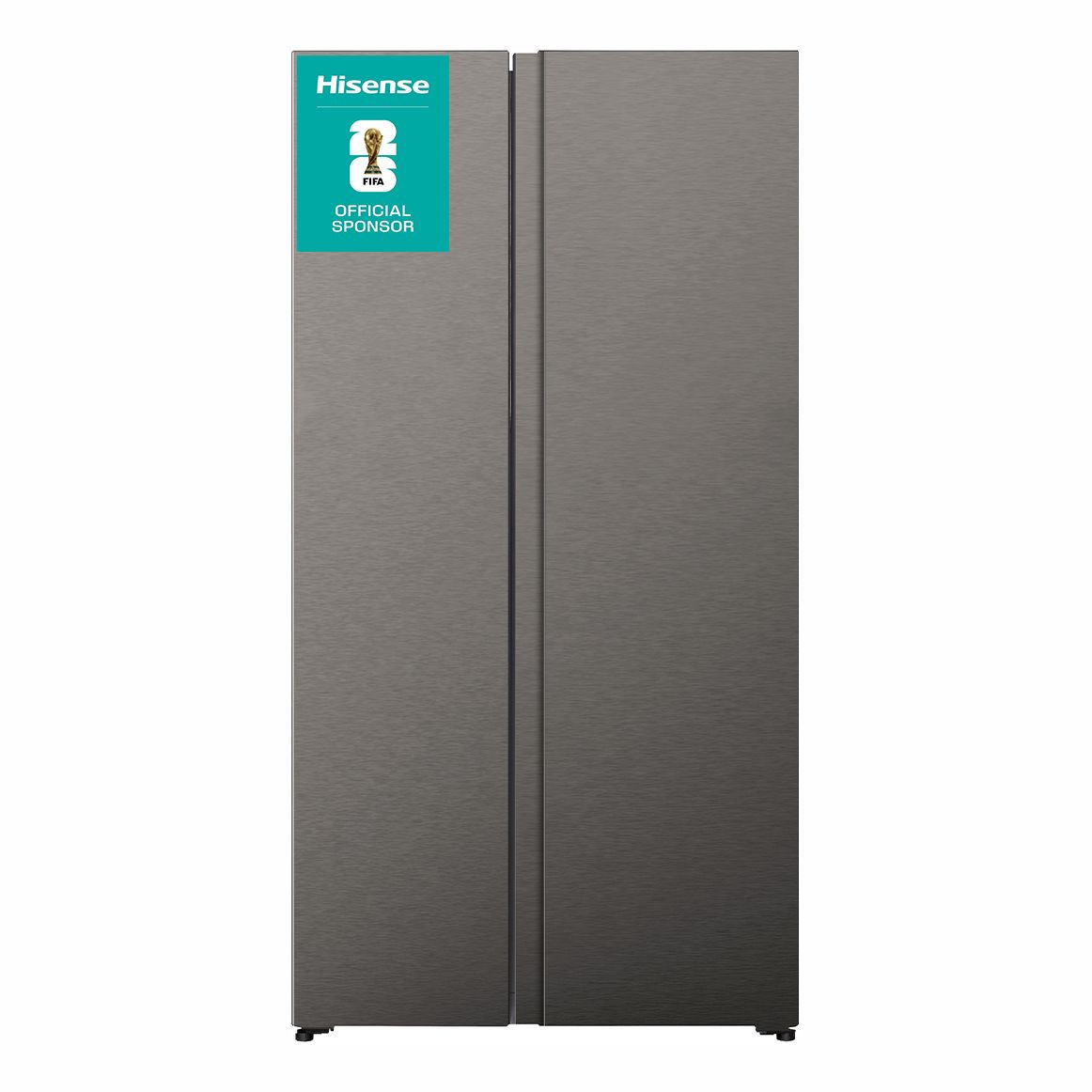 Hisense 543L Side By Side Refrigerator Titanium