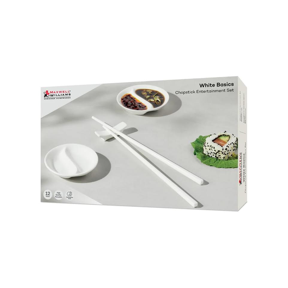 Maxwell & Williams White Basics 12 Piece Chopstick Entertainment Set White