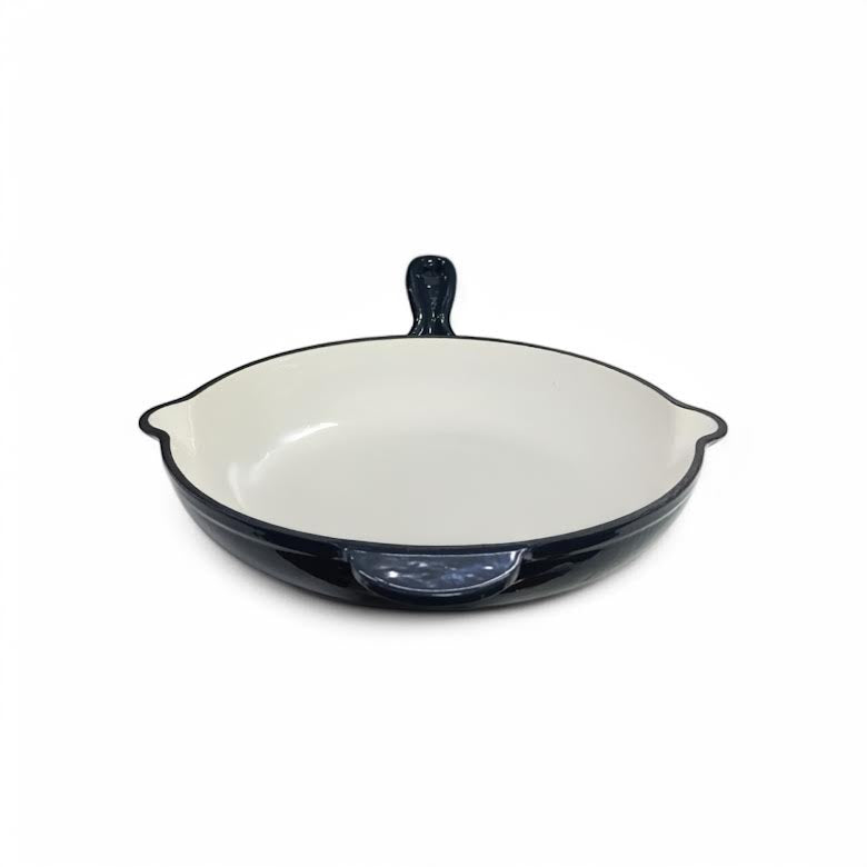 Aqua Enamel Cast Iron Fry Pan Grey