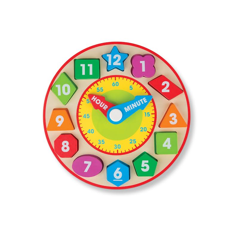 Melissa & Doug Shape Sorting Clock Multicoloured