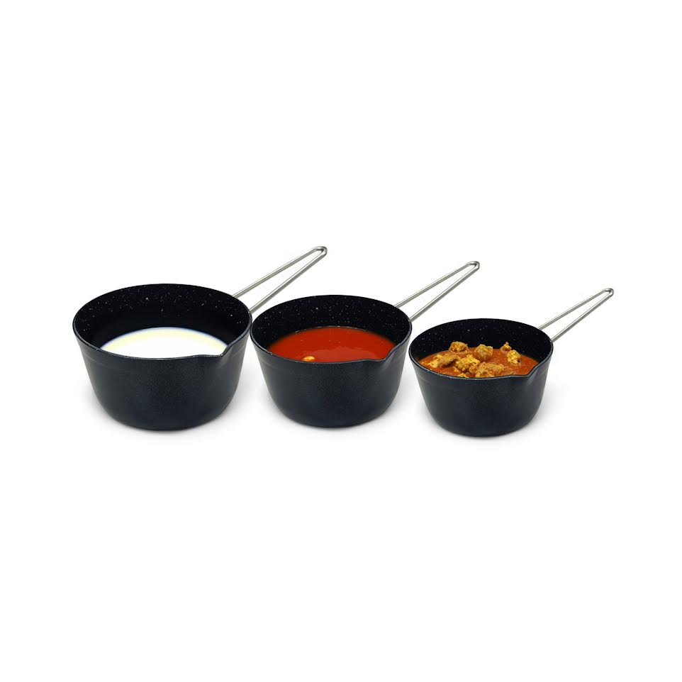 Leydi 14cm Marble Saucepan Black