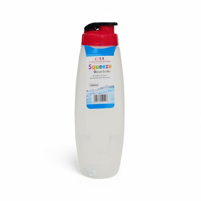 CH 1Lt Jambo Water Bottle Clear with Red Lid