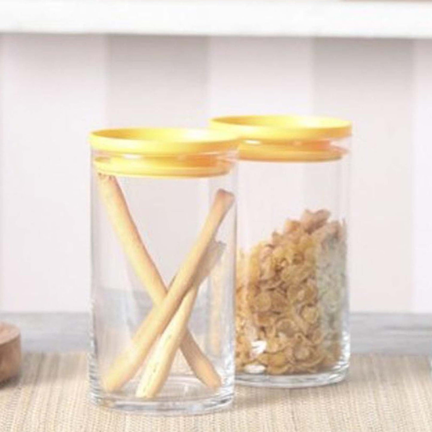 Kitchen Life 2 Piece 730ml Borosilicate Canister Set - Clear