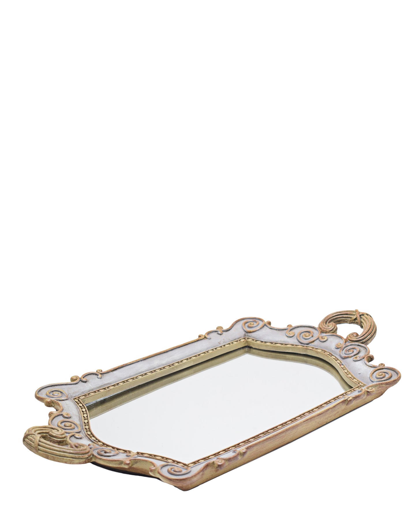 Urban Decor Antique Mink Handed Tray- 25X46CM