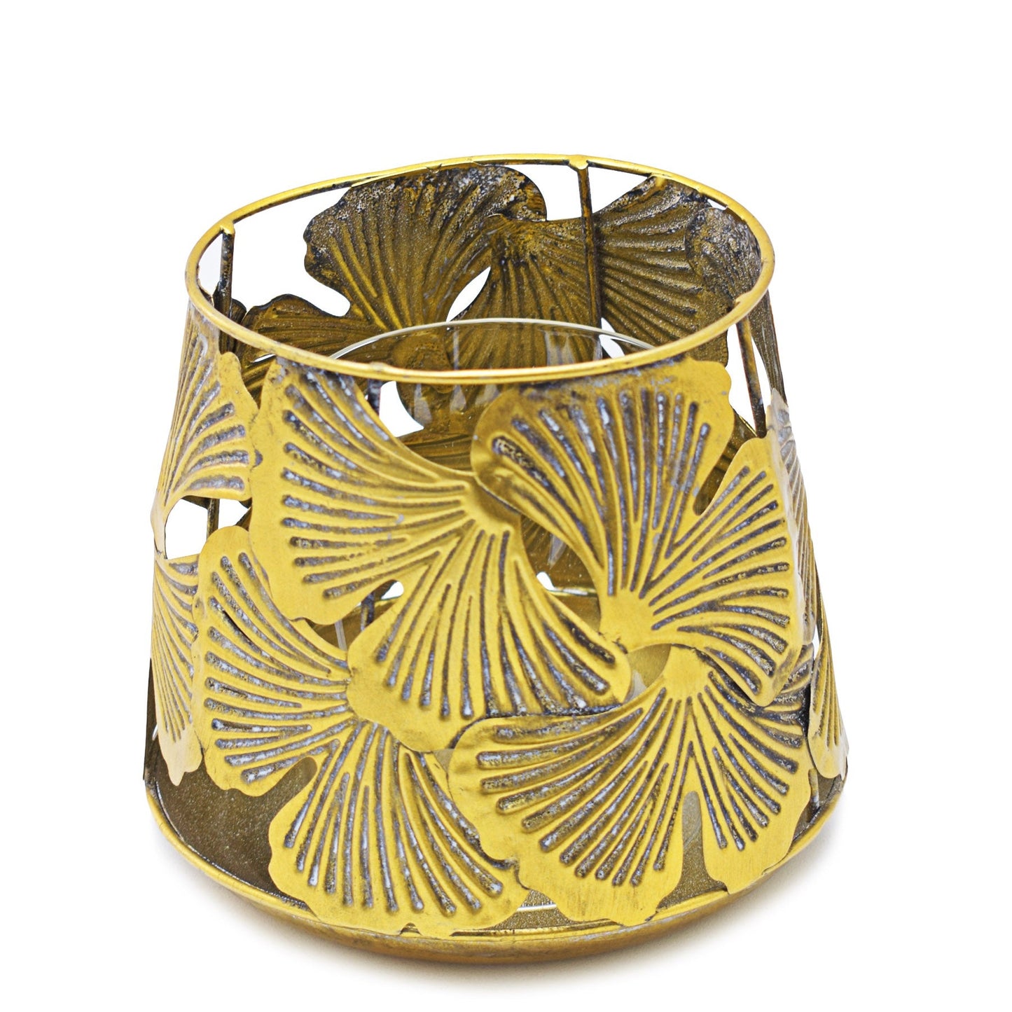 Urban Decor Fern Candle Holder - Gold