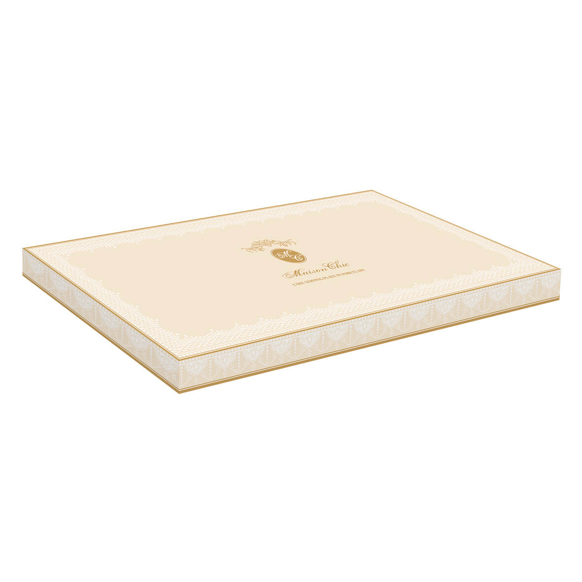 Maison Chic Porcelain Cake Serving Plate - White
