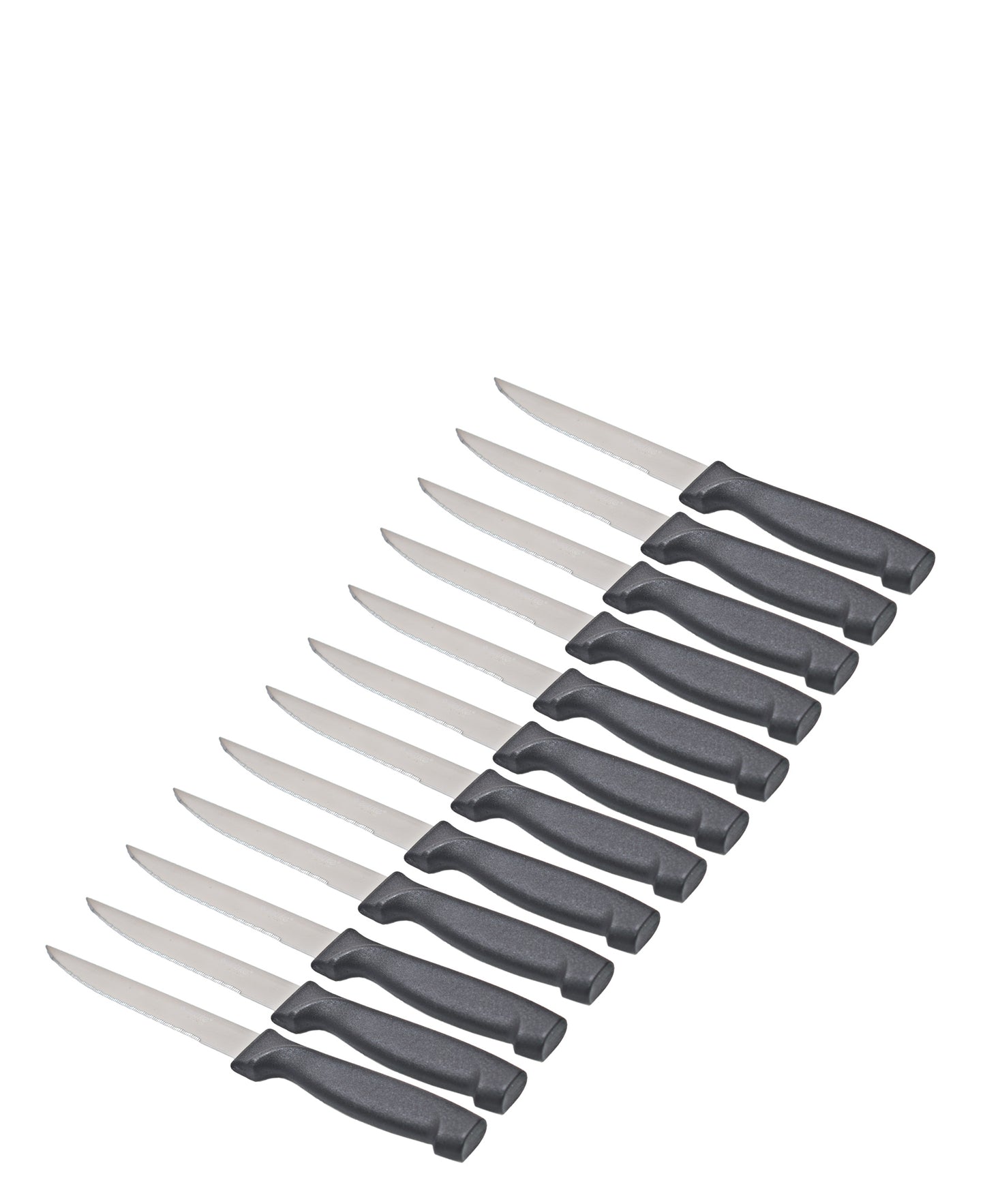 Kitchen Life 12 Piece Steak Knives Set - Black