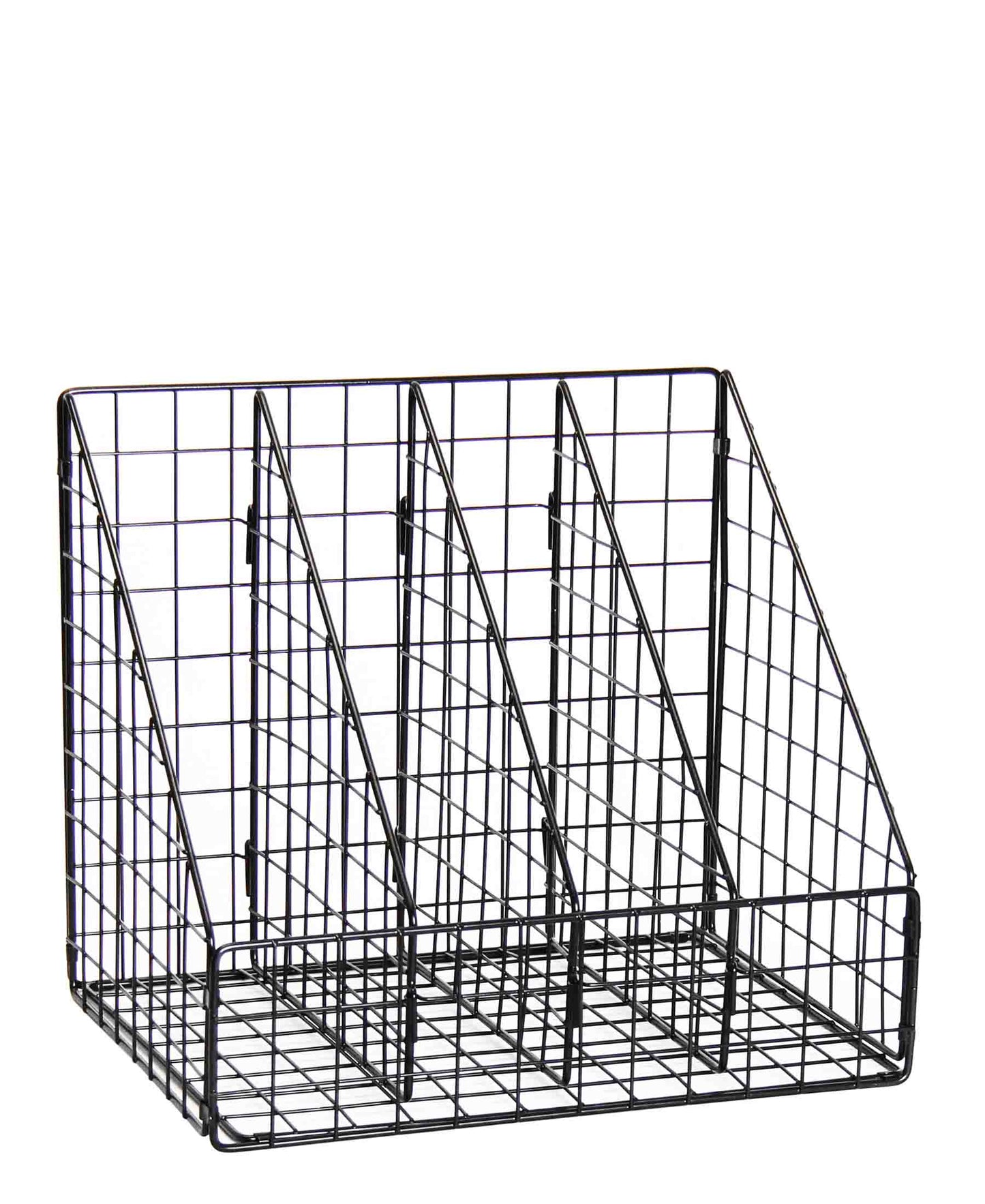 Fine Living 4 Sectional File Holder - Black