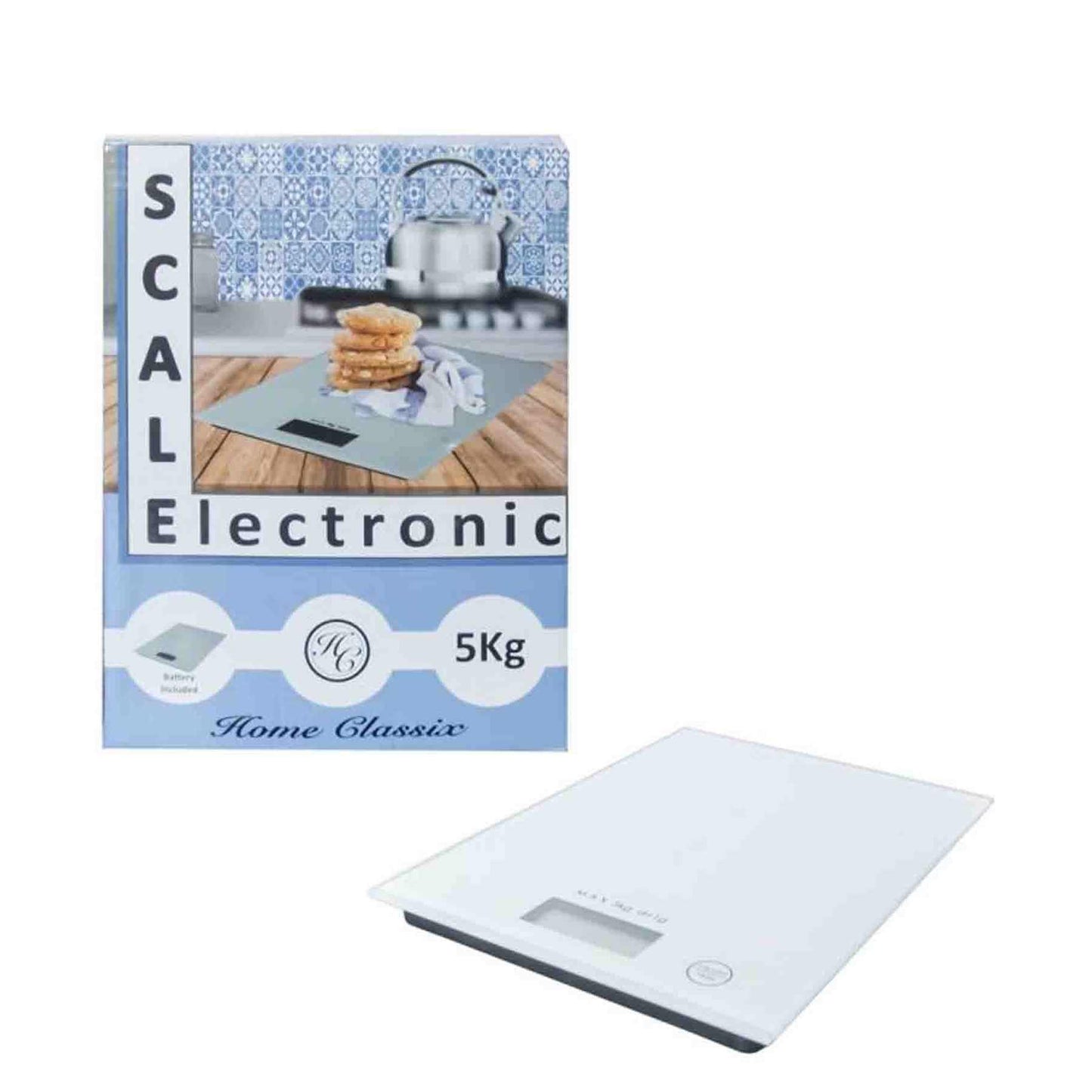 Home Classix Digital Electronic Kitchen Scale - White