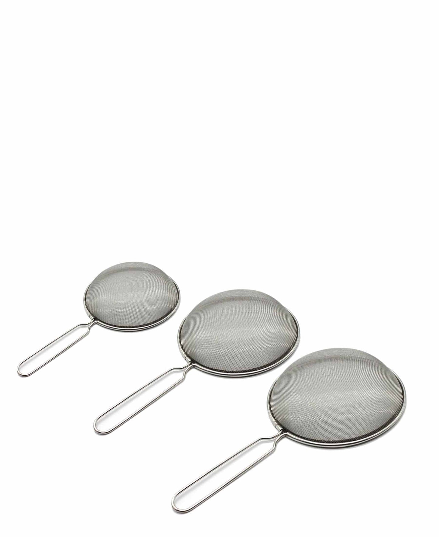 Kitchen Life 3 Piece Sieves - Silver