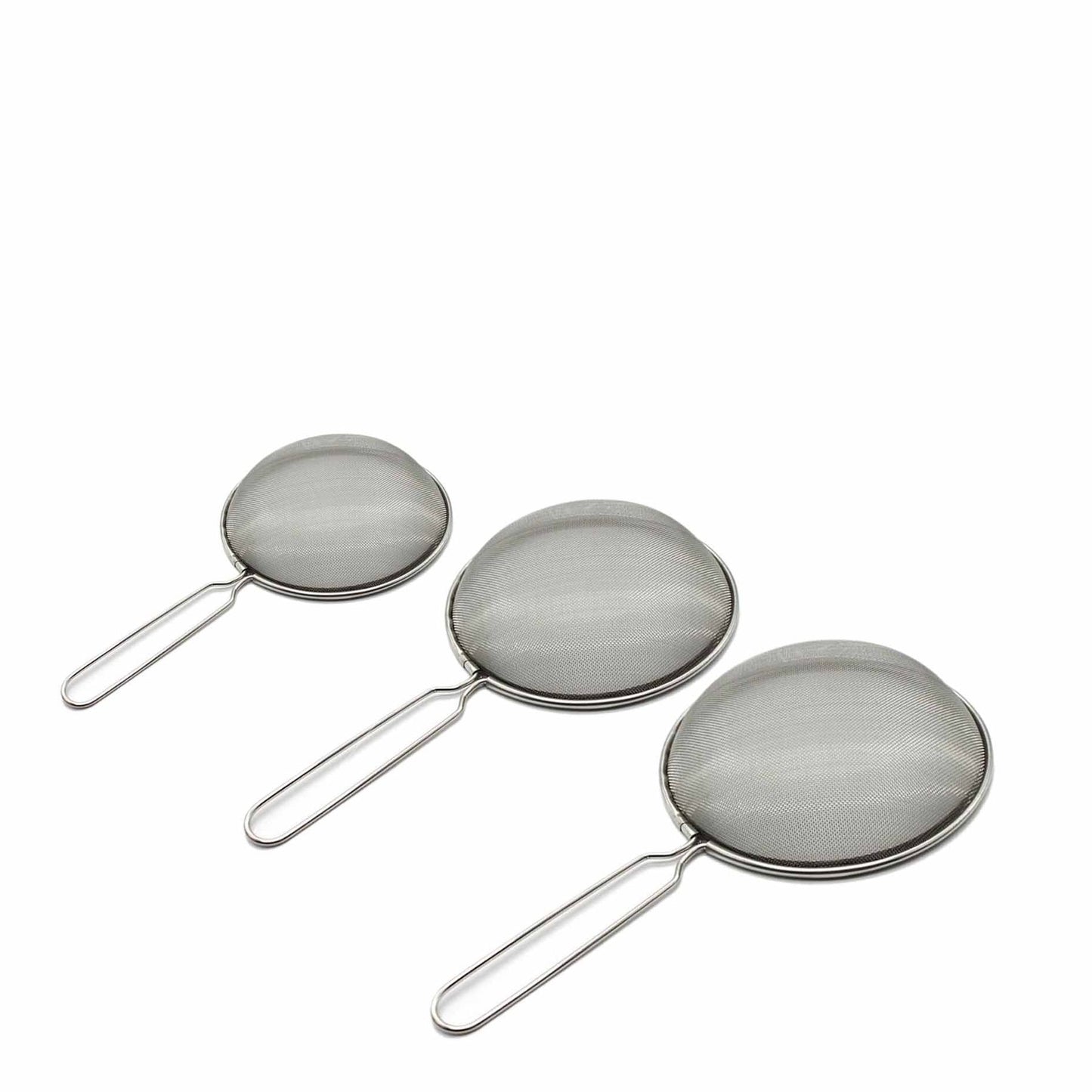 Kitchen Life 3 Piece Sieves - Silver