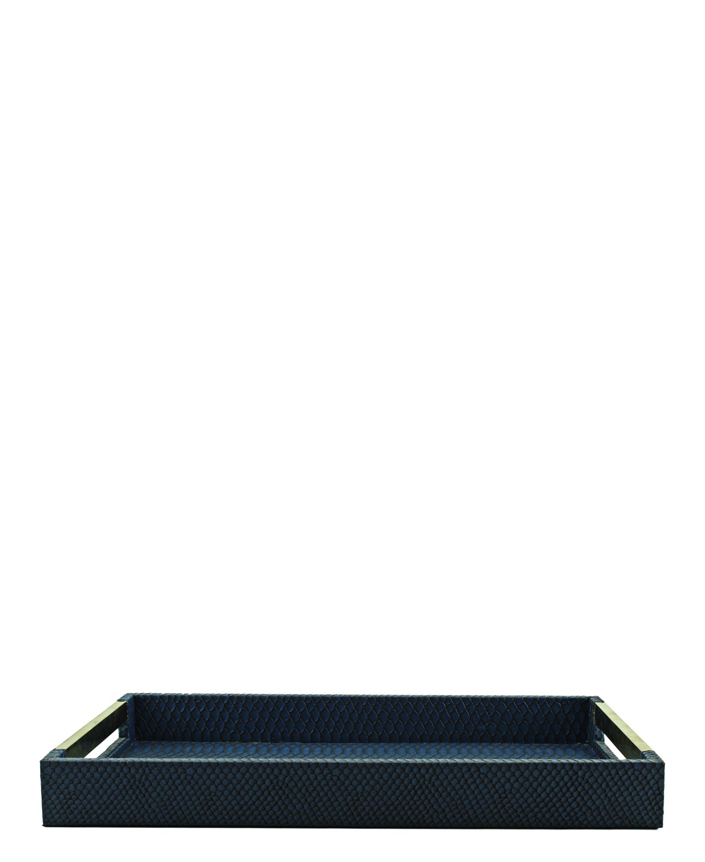 Urban Decor 3 Piece Shagreen Tray Set - Blue