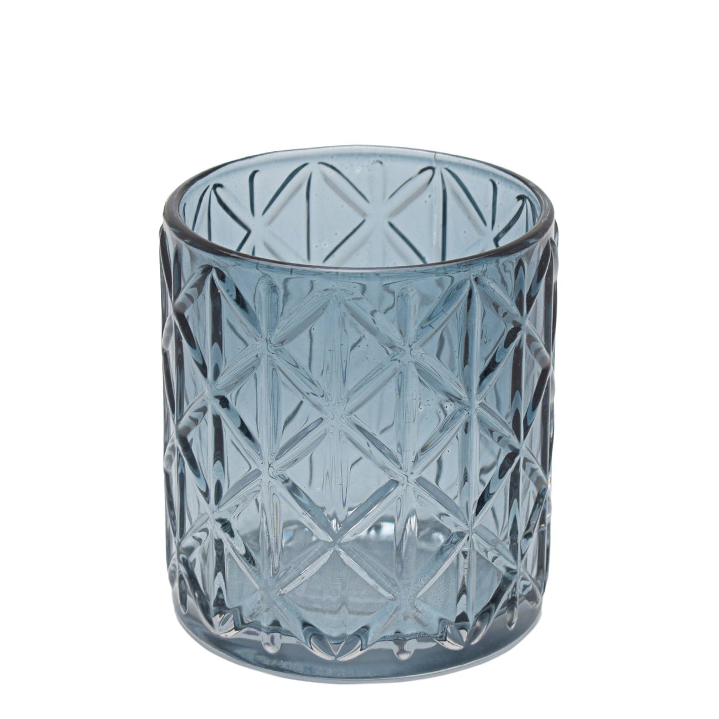 Eetrite Diamond Candle Holder 10cm - Smoked Blue