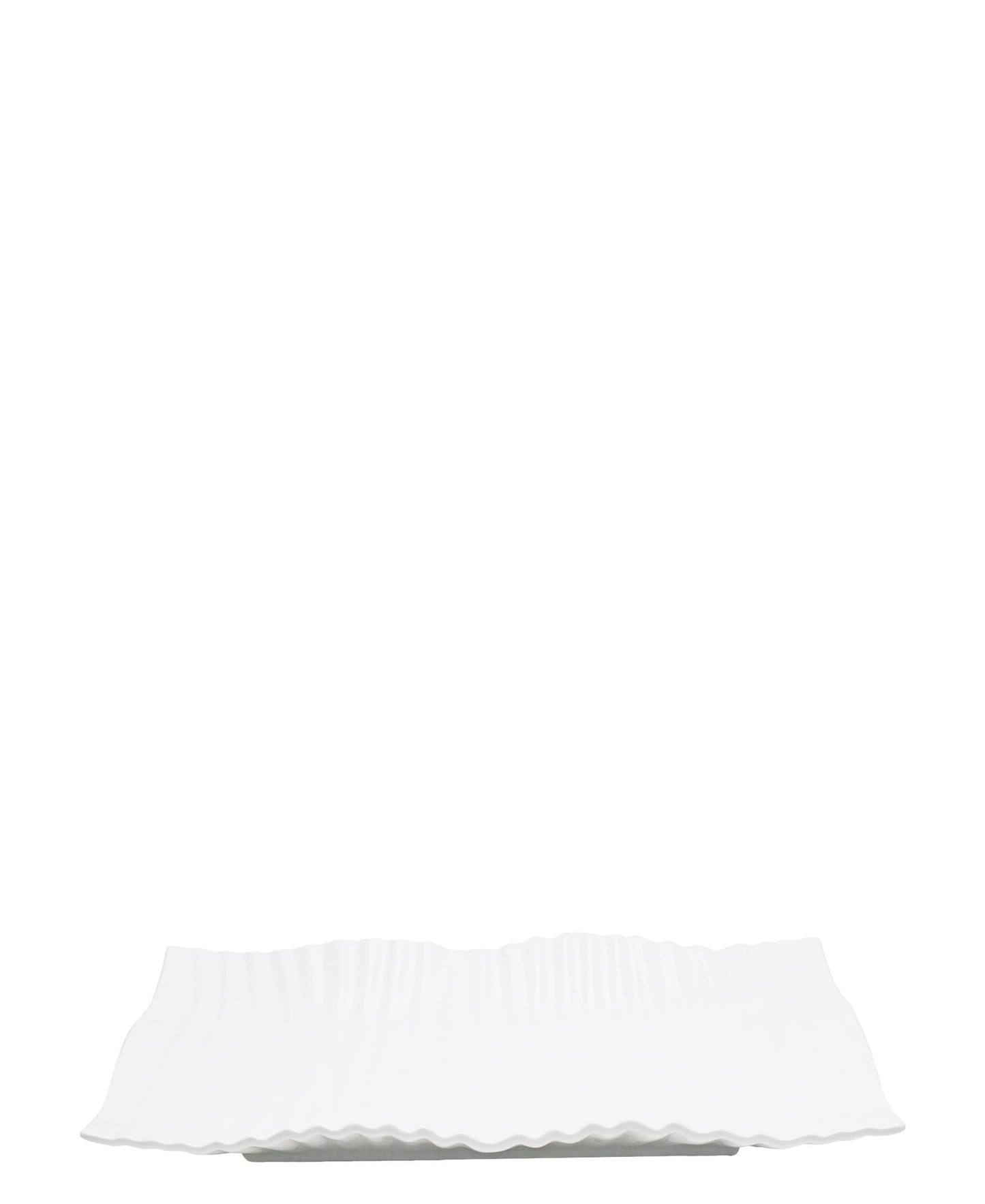 Symphony Ripple Small Serving Platter - White