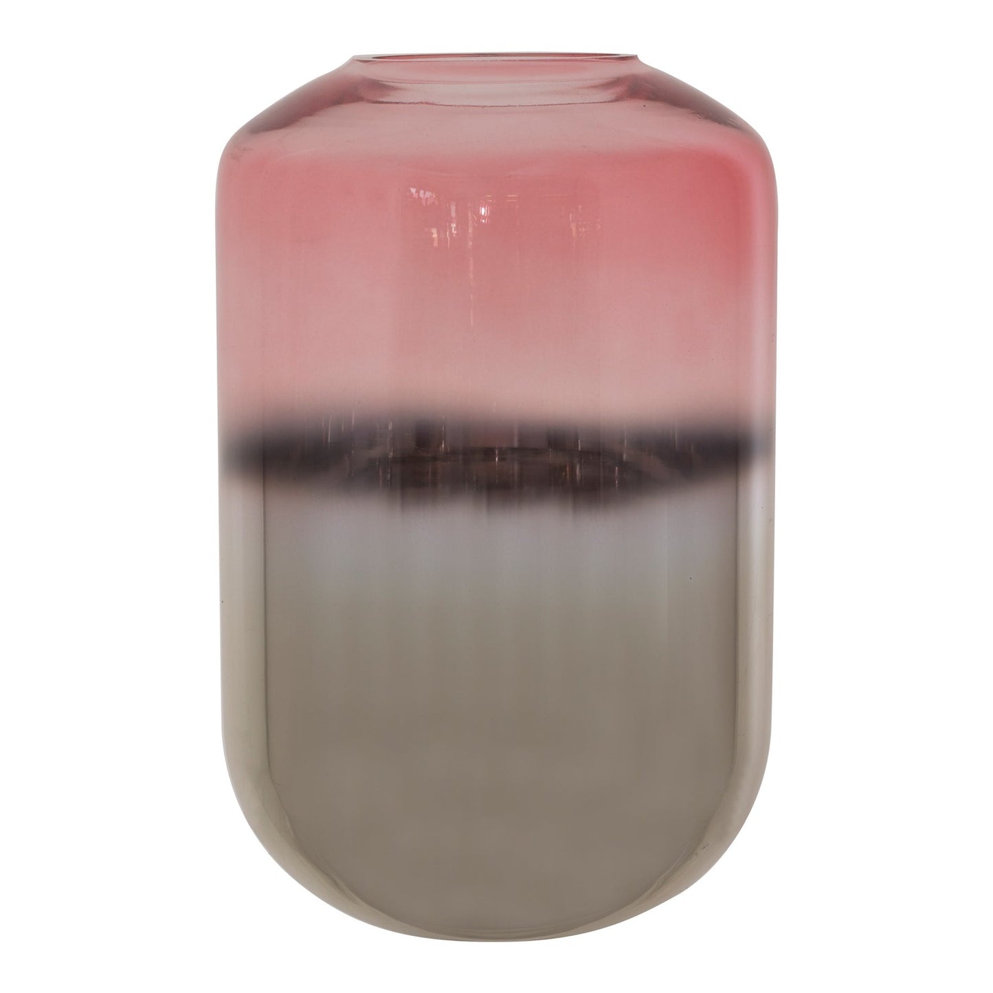 Urban Decor Bulbous Vase 30cm - Silver & Pink