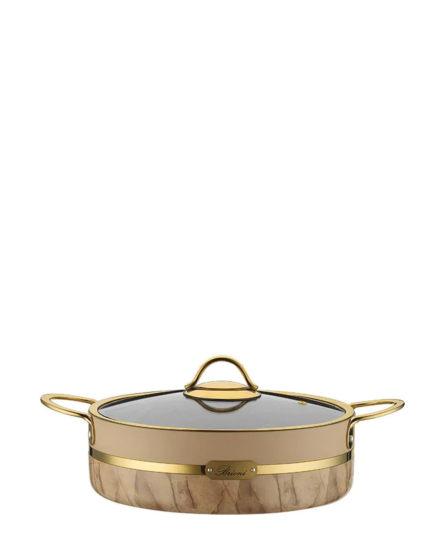 Brioni Selection 24cm Granite Flat Pot - Beige