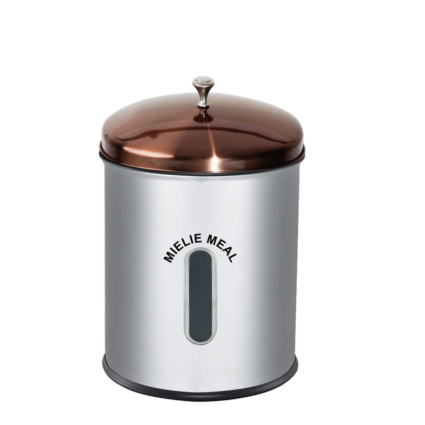 CH 5.5lt Mealie Meal Canister with Rose Gold Lid - Silver