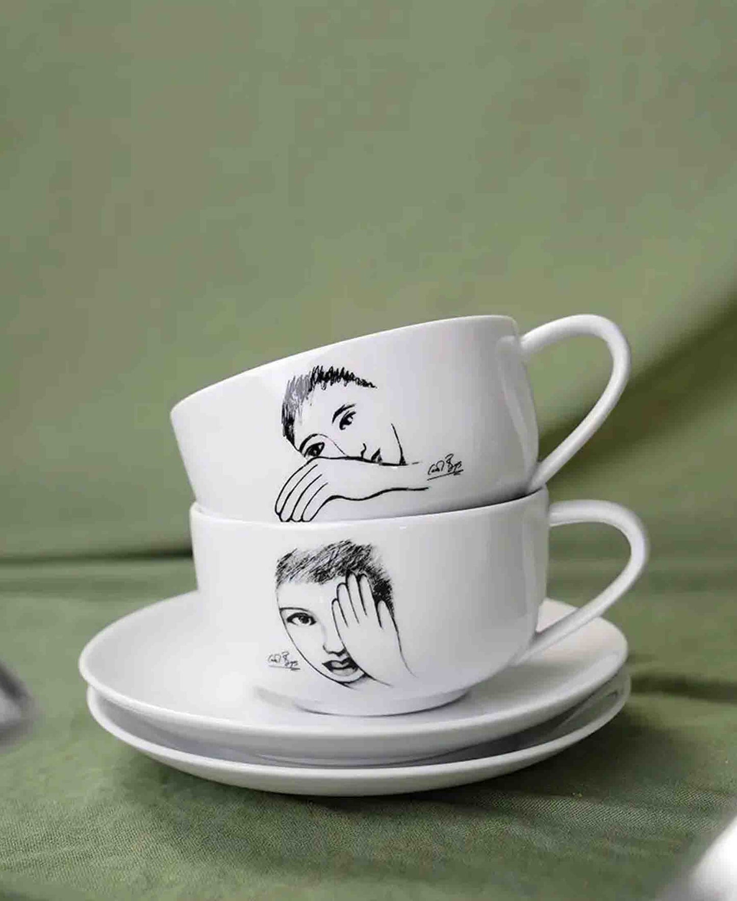 Carrol Boyes Under Wraps Cup & Saucer - White