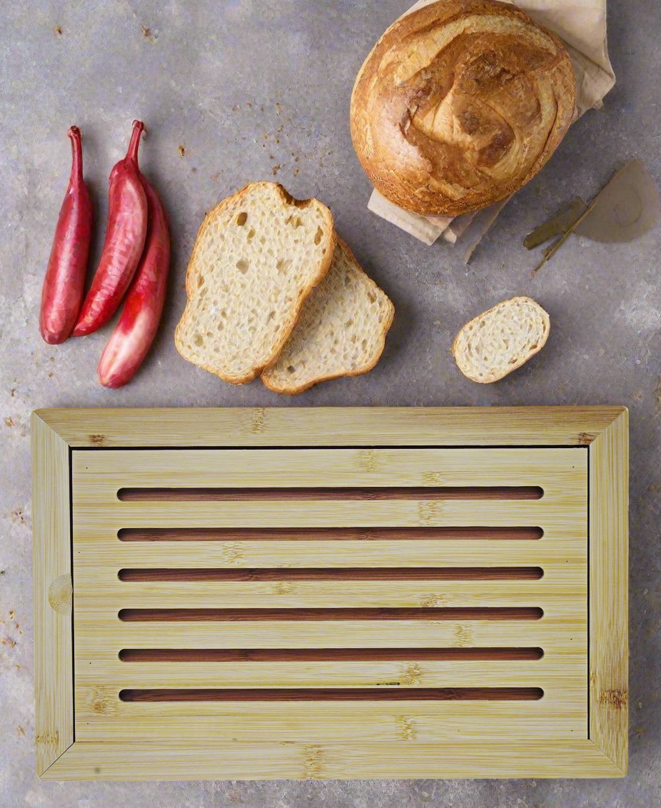 Excellent Houseware Bread Cutting Board - Oak